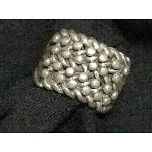 Chunky Brutalist Sterling Ring PLS London 8
